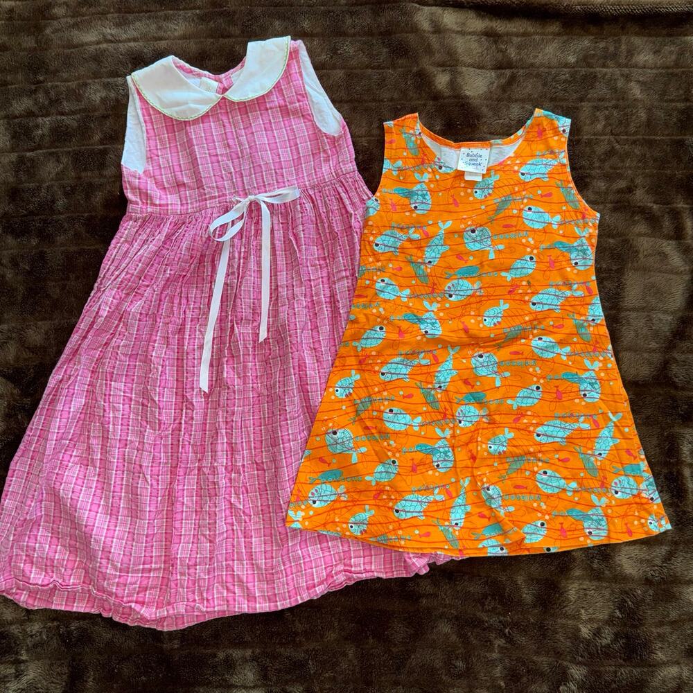 Pair of Girls Size 6/6X Dresses Strasburg, Bubble & Squeak Excellent Condition
